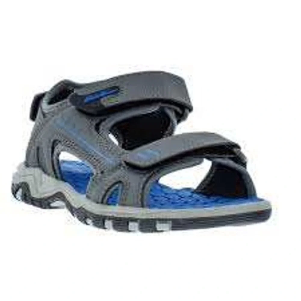 Eddie Bauer Rocky Kids Sport Sandals Grey Blue Hook‎ and Loop - Size 2